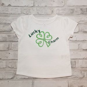 Embroidered girl lucky charm shirt St Patrick Day
